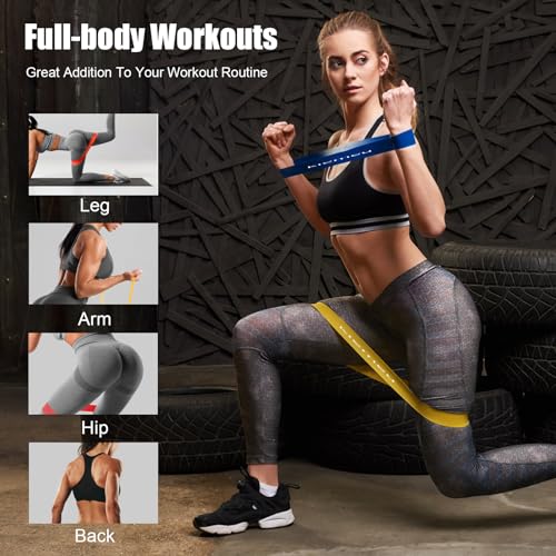 Latex Mini Loop Resistance Bands for Working Out Legs, 6 cm Wide Version | Elastic Stretch Bands For Exercise Loop Bands, Rubber Exercise Bands For Physical Therapy And Rehab