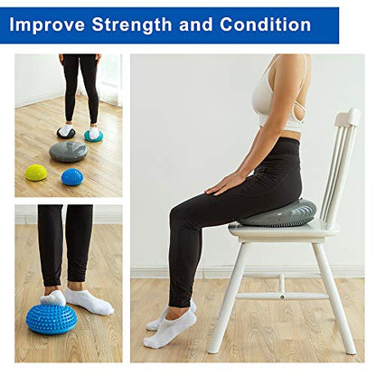 StrongTek Wedge & Balance Pod Set – Build Agility, Core Strength & Joint Stability for Yoga, Rehab, Fitness Training