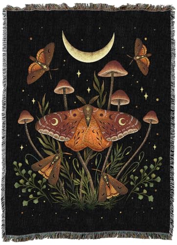 Pure Country Weavers Autumn Light Underwings by Episodic Drawing - Gift Tapestry Throw Blanket Woven from Cotton - Made in The USA (72x54) - color: Autumn Light Underwings, size: 72x54