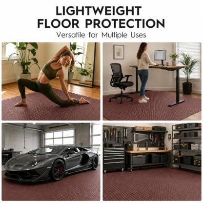 18 Pcs EVA Foam Floor Tiles, Puzzle Exercise Mat Set for Gym - color: Brown