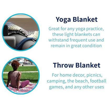 La Montana Bulk Falsa Mexican Blanket, 4 Pack, Cobalt Blue/Light Blue/White - color: Cobalt Blue/Light Blue/White