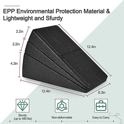 Slant Board 3 Pcs Squat Wedge for Calf Stretching - color: Black
