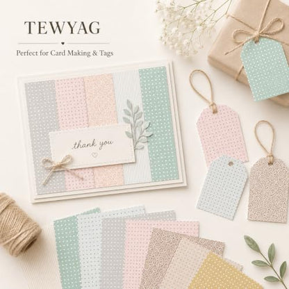 Pastel Scrapbook Paper Double Sided 6x6 Polka Dots Geometric 24 Sheets - color: Geometric