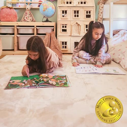 Hakuna Matte CloudSoft Play Mat - Beige 50" x 50" Super Soft - color: Beige, size: 50" x 50"
