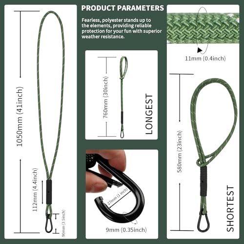 Heavy Duty Tree Swing Ropes, Hammock Tree Straps Hanging Kit, for Outdoor Swings Hammock Playground Set Accessories (3.41ft,41",Green,1Pack) - size: 41‘’(3.41ft)
