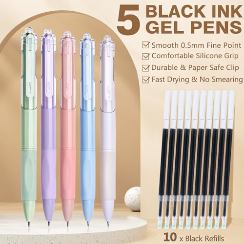 62PCS Aesthetic School Supplies Cute Back to School Supplies Stationary Set | College Preppy Essentials Kit with Large Pencil Pouch Case, Pastel Highlighters Gel Pens Mechanical Pencils for Student Girls - color: Beige Strawberry