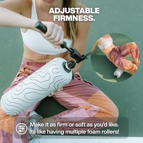 Inflatable Travel Foam Roller for Muscle Recovery and Mobility (Topo Gray, 15") - color: Topo Gray
