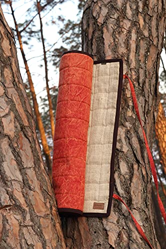 Organic Hemp Yoga Mat, 100% Handmade, Eco-Friendly, Natural and Biodegradable, multipurpose yoga mat. - color: Orange