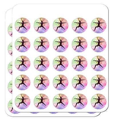 Warrior II 2 Yoga Pose Planner Calendar Scrapbooking Crafting Stickers - color: Clear, size: 50 1" Stickers
