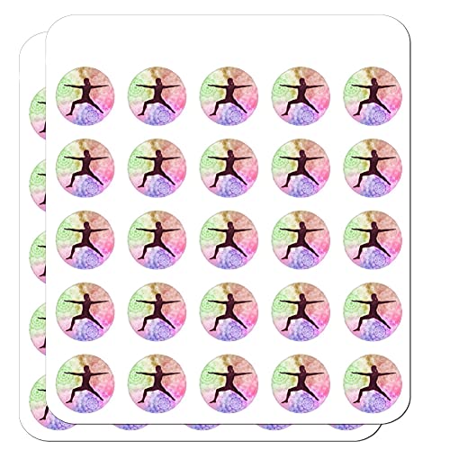 Warrior II 2 Yoga Pose Planner Calendar Scrapbooking Crafting Stickers - color: Clear, size: 50 1" Stickers