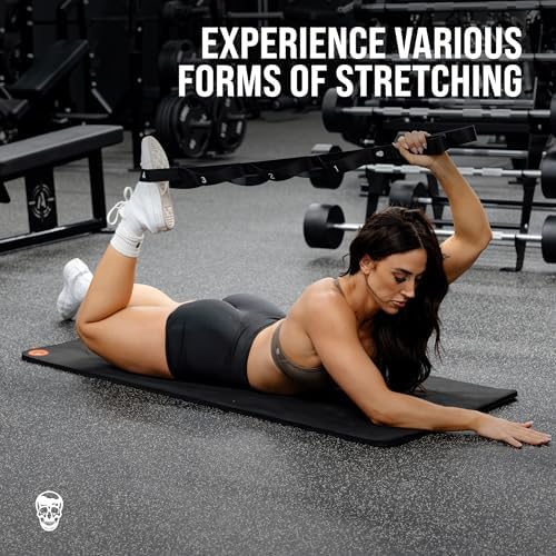 Gymreapers Stretching Strap with Loops – Yoga Straps for Stretching – Physical Therapy Equipment & Leg Exercise Stretch Band for Men & Women