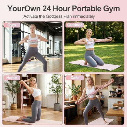RYAOLELY Figure 8 Resistance Band, Exercise Band for Physical Therapy, Yoga Pilates Home Workout, Portable Fitness Band with Anti-Slip Grip - color: 15LB Pink