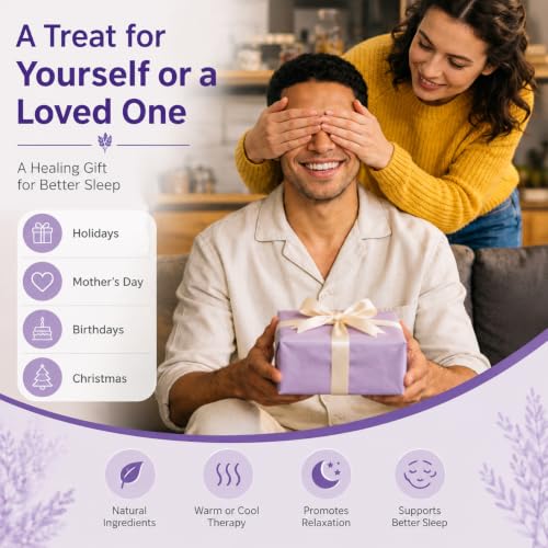 Lavender Weighted Eye Pillow with Washable Linen Cover