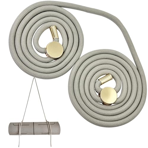 DAOSUN Yoga Mat Strap - 8MM Adjustable Paracord Carrier for Carrying Yoga Mats, Camping Pads & Blankets (Strap Only) - color: Gray