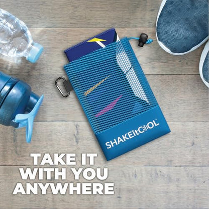 SHAKEitCOOL Original Cooling Towel – Soft, Lightweight, Heat Relief – Perfect for Biking, Running, Yoga, Gym, Gardening – Penalty Kick - color: Penalty Kick