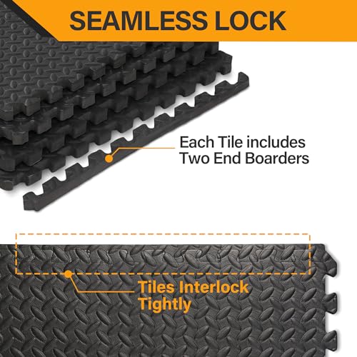 ZENY 24 Pack EVA Foam Puzzle Exercise Mat Tiles, 3/4 Inch Extra Thick