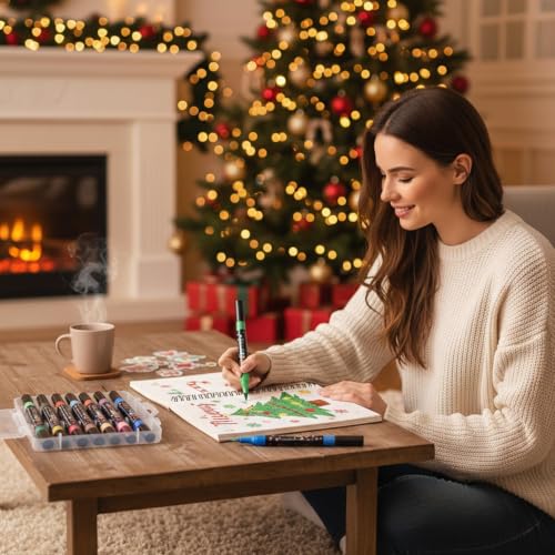 48 Colors Glitter Markers Pen,Glitter Paint Pens Sparkly Metallic Shimmer Marker Fine Point Tip Outline Markers for Adult DIY Crafts,Christma,Greeting Birthday Cards - color: 48 Colors