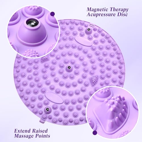 Threlaco 4 Pack Foot Massager Mat Foot Reflexology Pad with Magnetic Relaxation Massage Feet Pressure Point Pad Anti Fatigue Walk Stone Acupoint Mat Particle Portable Massage Tool(Mixed Colors) - color: Mixed Colors