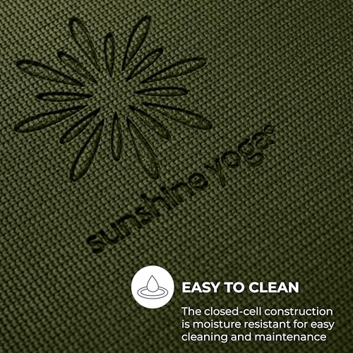 Voyage 5mm Studio Yoga Mats, 6 Pack, 72x24in | Extra Long, Anti-Tear Exercise Mats for Workout, Stretching, Fitness - Non Slip Gym Mats for Home, Schools and Studios - color: Olive Green