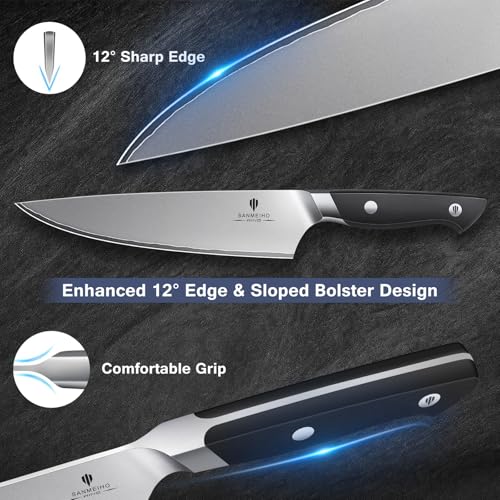 10 PCS Japanese Kitchen Knife Set, Dishwasher Safe | 5 Layers High Carbon 9Cr18Mov Stainless Steel, Ultra-Sharp Professional Chef Cooking Knife with Knife Sheath - color: 10PCS Knife Set