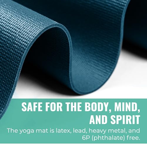 Elevate Bulk Extra Long Yoga Mats, 10 Pack, 72x24in | Bulk Non Slip Exercise Mats for Workout, Stretching, Fitness - Wholesale Non Toxic Gym Mats for Home, Schools and Studios - color: Teal