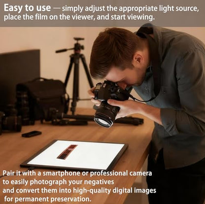 BEONEGLOBAL Letter Size 16.9" × 12.2" A3 Ultra-Thin Light Box for Slide Viewing, LED Copy Board Film Negative Scanning, and Artist Tracing, with 3 Adjustable Bright
