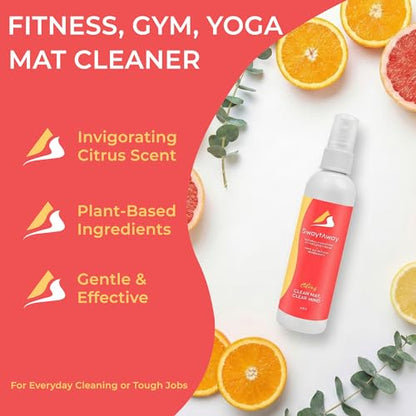 SwaytAway Fitness Mat Mist with Towel, 4oz Travel Size, 1 Pack, Citrus - size: 4 oz - 1 Pack