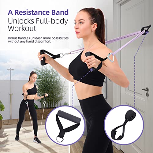 Sportneer Resistance Bands for Working Out: Pull Up Bands 5-130lb 5 Levels Exercise Bands Workout Bands Set with Handles & Door Anchor Pull Up Assist Bands for Men Women Resistance Training