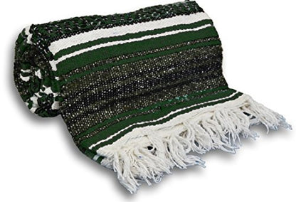 YogaAccessories Traditional Mexican Yoga Blanket - color: Green