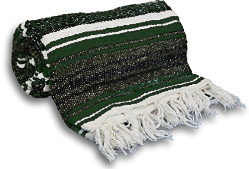 YogaAccessories Traditional Mexican Yoga Blanket - color: Green