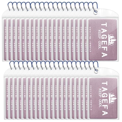 Cooling Towels 40 Pack, 40"x12" Bulk Cold Towels for Hot Weather, Cool Gym Towel for Neck & Face, Cooling Rags with Carry Bag for Sports, Workout, Golf, Camping, Travel - color: 40pink