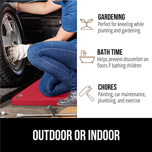 GORILLA GRIP® Extra Thick Foam Kneeling Pad for Gardening, 17.5x11 Red - color: Red