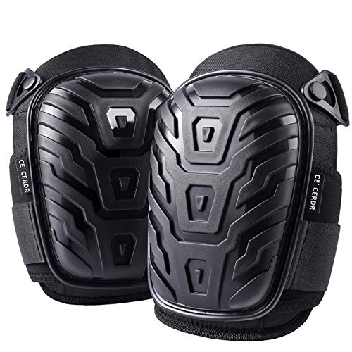 CE' CERDR Professional Knee Pads for Work - Heavy Duty Foam Padding Kneepads for Construction, Gardening, Flooring with Comfortable Gel Cushion to Save Your Knees (Knee High) - style: Knee High