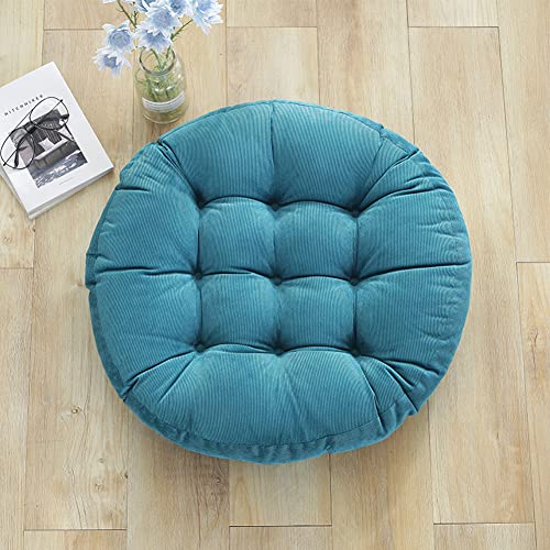Tiita 22 Inch Floor Cushion - Round Outdoor Chair Cushion Pad - color: (Round)|blue