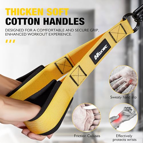 HOXWC Resistance Bands with Handles, Exercise Bands with Door Anchor for Working Out, Home Gym Workout Equipment for Push Downs, Tricep, Biceps, Arms, Back, Chest, Abs, Shoulder Training - color: 1-Yellow