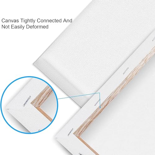 ESRICH Stretched Canvas for Painting 11x14 Inch, 36 Pack Blank Canvas -5/8 in Profile Primed Cotton White Canvases for Painting for Oil & Acrylic Paint - size: 11X14IN 36 Packs