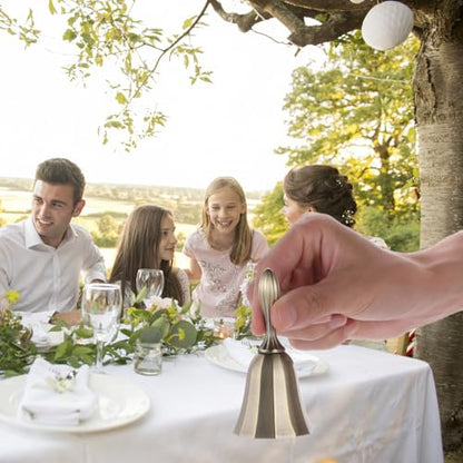 Super Loud Bronze Hand Call Bell Dinner Bell Teacher Bell