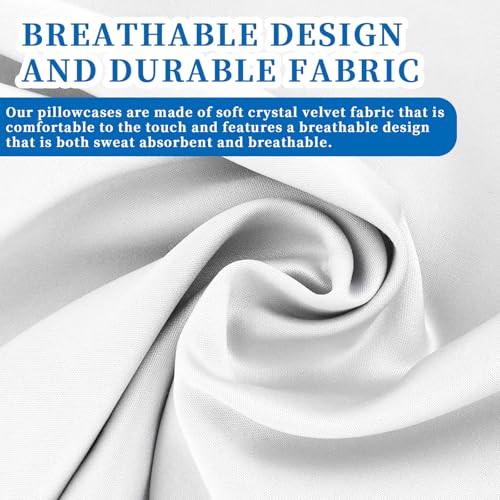 2 Pcs White Neck Bolster Pillow Covers Round Necks Pillowcase Silk Satin Neck Roll Pillowcases Neck Roll Pillow Cover with Zipper Breathable Silky Pillowcases Cylindrical Pillows Cushion (18 x 6 inch)