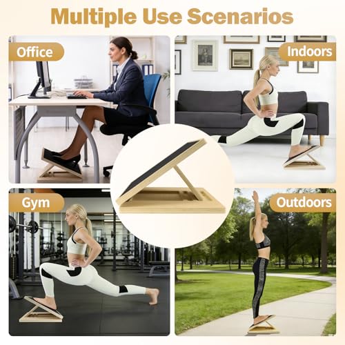 Slant Board for Calf Stretching and Exercise with Training Poster