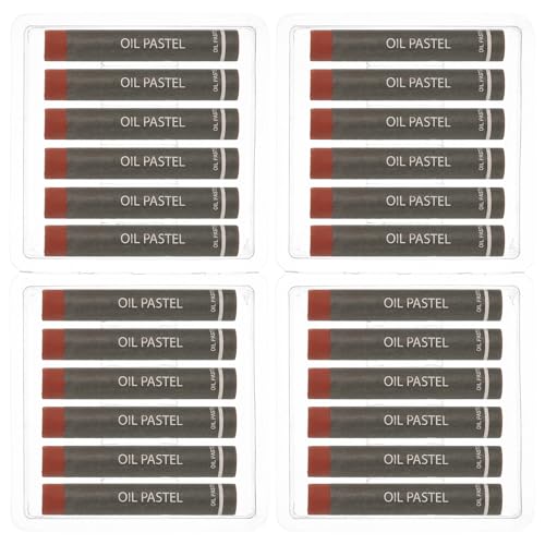PATIKIL Brown Oil Pastels, 24Pcs Soft Oil Crayons Creamy Pastels Stick Art Supplies for Art Painting Drawing Blending Graffiti for Drawing Beginners Artists - color: Brown