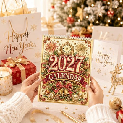 2027 Diamond Art Wall Calendar for Adults Beginners 12 Monthly Holiday Themes 9.9" x 6.7" Hanging Loop DIY Craft Wall Calendars with Notes Section for Home Office Planning-Holiday - color: Holiday
