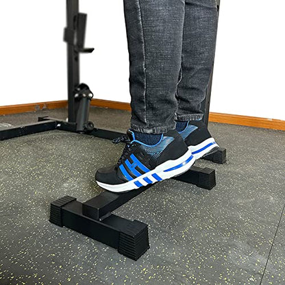 BLUSLM Steel Calf Raise Bar, Standing Machine for Stretching, Squat, Foot Stretch, Anti-Slip Solid Block (Calf Raise BAR 2)