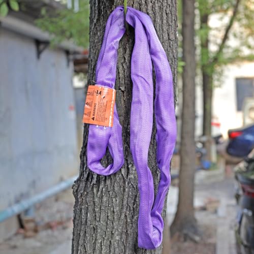 Endless Round Slings for Aerial Lyra Hoop Rig, Aerial Silks Handing Polyester Lifting Sling Spanset, Heavy Duty Polyester Capacity 5300 Lbs Vertical Capacity (Purple, 2 FT) - color: Purple, size: 2 ft