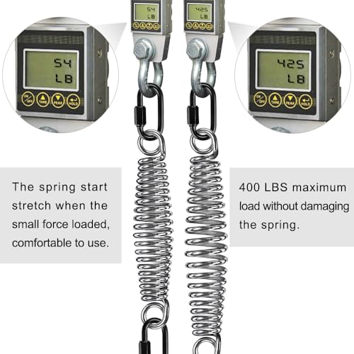 SELEWARE Porch Swing Hanging Kit Stainless Steel Swing Hangers with Spring | Heavy Duty Ceiling Swing Mount 180° Swivel Swing Hooks for Indoor Outdoor Porch Swing Hammock Swing Chair Sandbags, 2 Pack - color: 180° Swing Hanger With Spring (2 Pack)