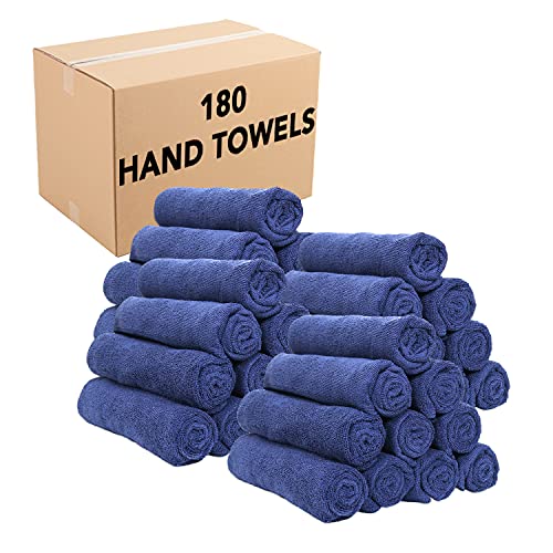 Arkwright Microfiber Gym Towel - (Case of 180) Bulk Soft Lightweight Quick Dry Hotel Quality Hand Towels, Sweat Absorbent, Perfect for Workout, Yoga, Spa, Bathroom, 15 x 24 in, Navy - color: Navy, size: 15 x 24 in. (Case of 180)