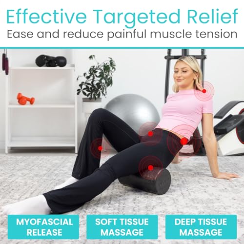 Vive High Density Foam Roller (12 inch) - Large Foam Roller for Exercise - size: 12" (Inches)
