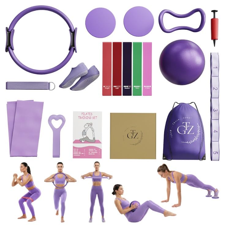 Pilates Equipment, Pilates Reformer, Home Pilates Kit - color: Purple
