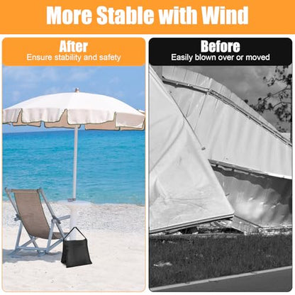 8 Packs Weighted Sand Bags, Heavy Duty Sandbags Weight Bags, Tripod Weight Sandbags for Canopy Tent, Umbrella Base, Backdrop Stand, Photo Tripod, Picnic Table,Fishing Chair (Black)