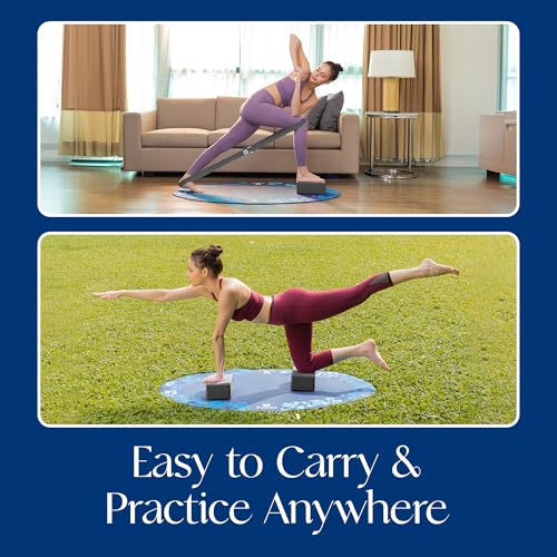 Tumaz Non-Slip Yoga Blocks，High-Density EVA Foam 2 Pack for Yoga & Pilates - color: gray