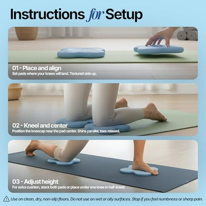 Knee Cushions for Kneeling 2 Packs | Knee Pads for Yoga | Exercise Knee pads for women & Men | Yoga Gear | Yoga Accessories for Women | Best Gifts for Yoga Lovers